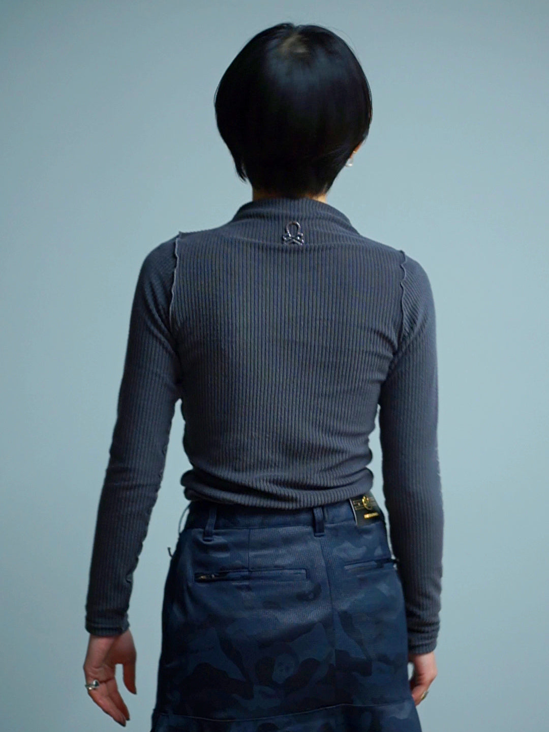 Lodi Ribbed Bottleneck Pullover | WOMEN / CHARCOAL