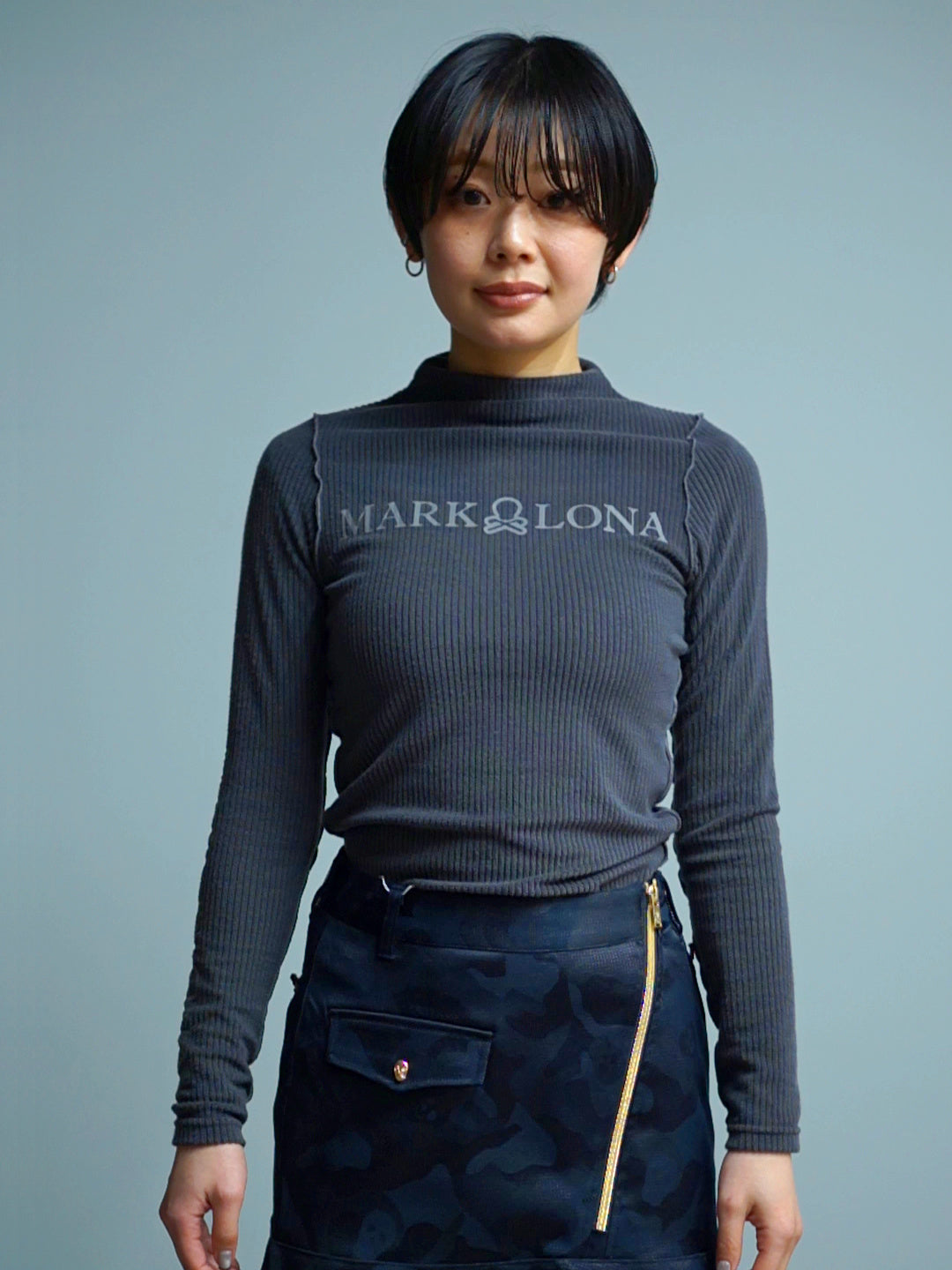 Lodi Ribbed Bottleneck Pullover | WOMEN / CHARCOAL