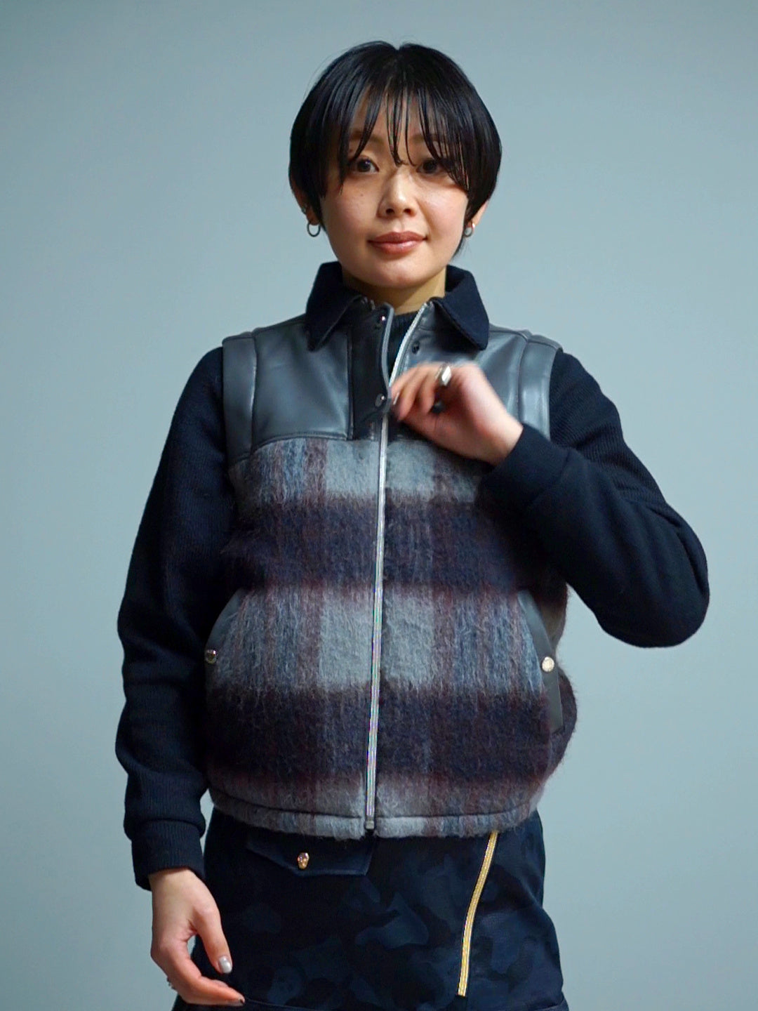Shaggy 2Way Jacket | WOMEN / NAVY