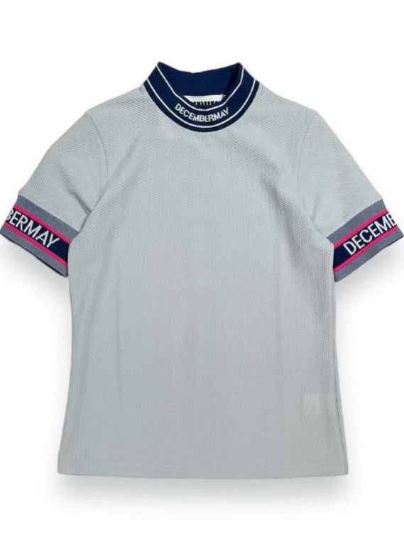 DECEMBER MAY) Coolness Mesh mockneck / WOMEN / GREY – ADVANTAGE