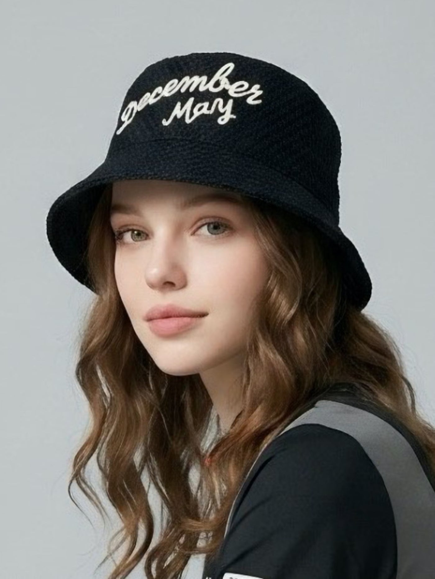 (DECEMBER MAY) Full mesh Bucket hat / UNISEX / GREY