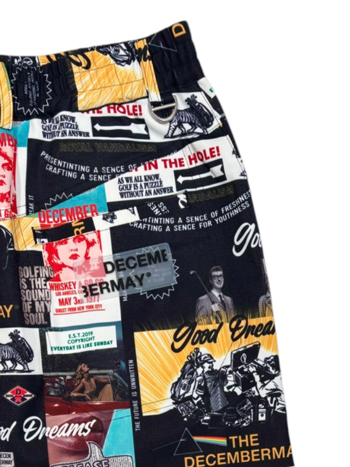 (DECEMBER MAY) Good Dreams collage skirt / WOMEN / BLACK