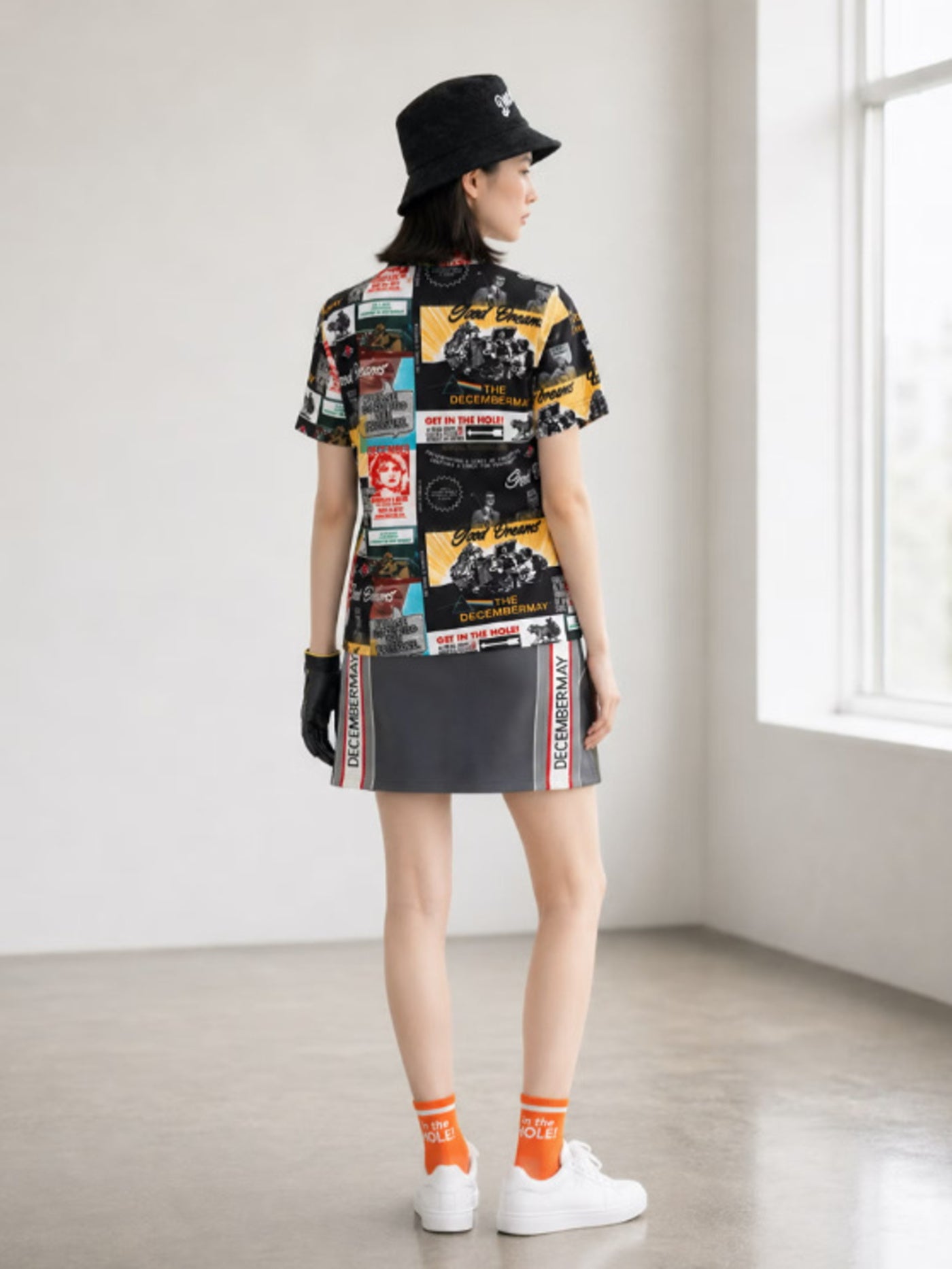 (DECEMBER MAY) Good Dreams mockneck shirt / WOMEN / BLACK