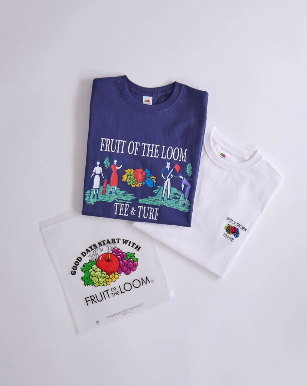 FRUIT OF THE LOOM 2Pack T-Shirt(WHITE･NAVY)