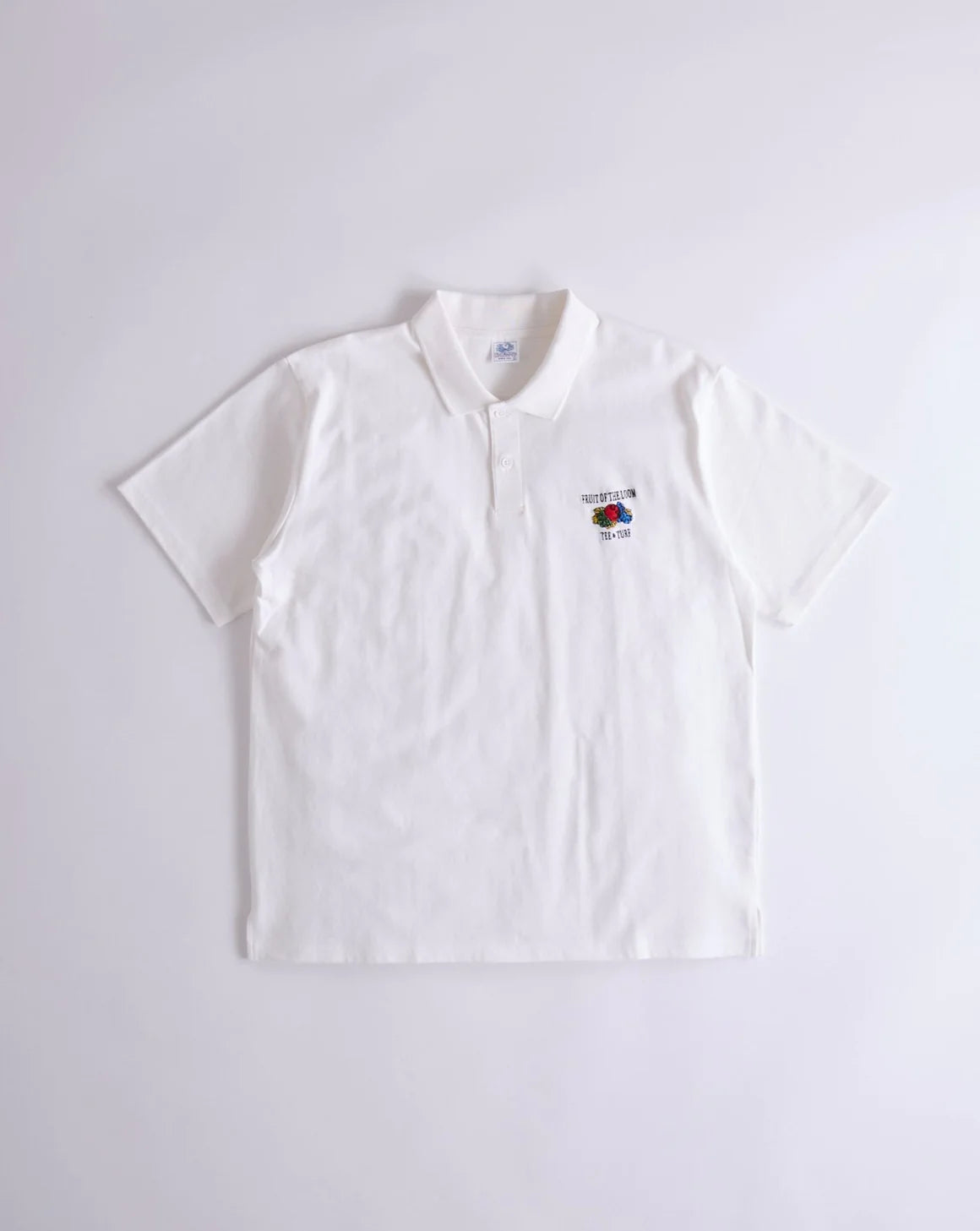 FRUIT OF THE LOOM Embroidery Polo / WHITE