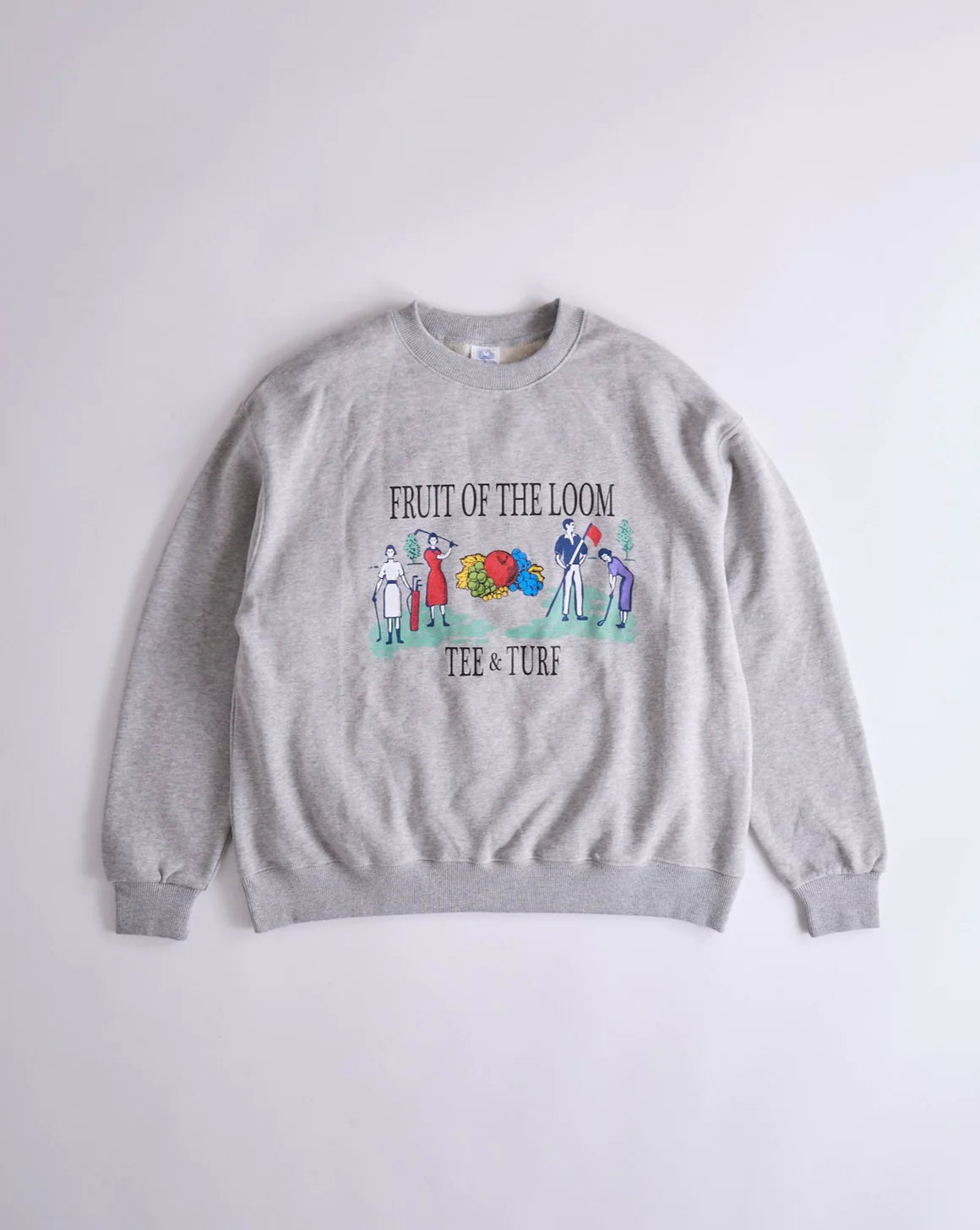 FRUIT OF THE LOOM Print Crew Sweat(GREY)