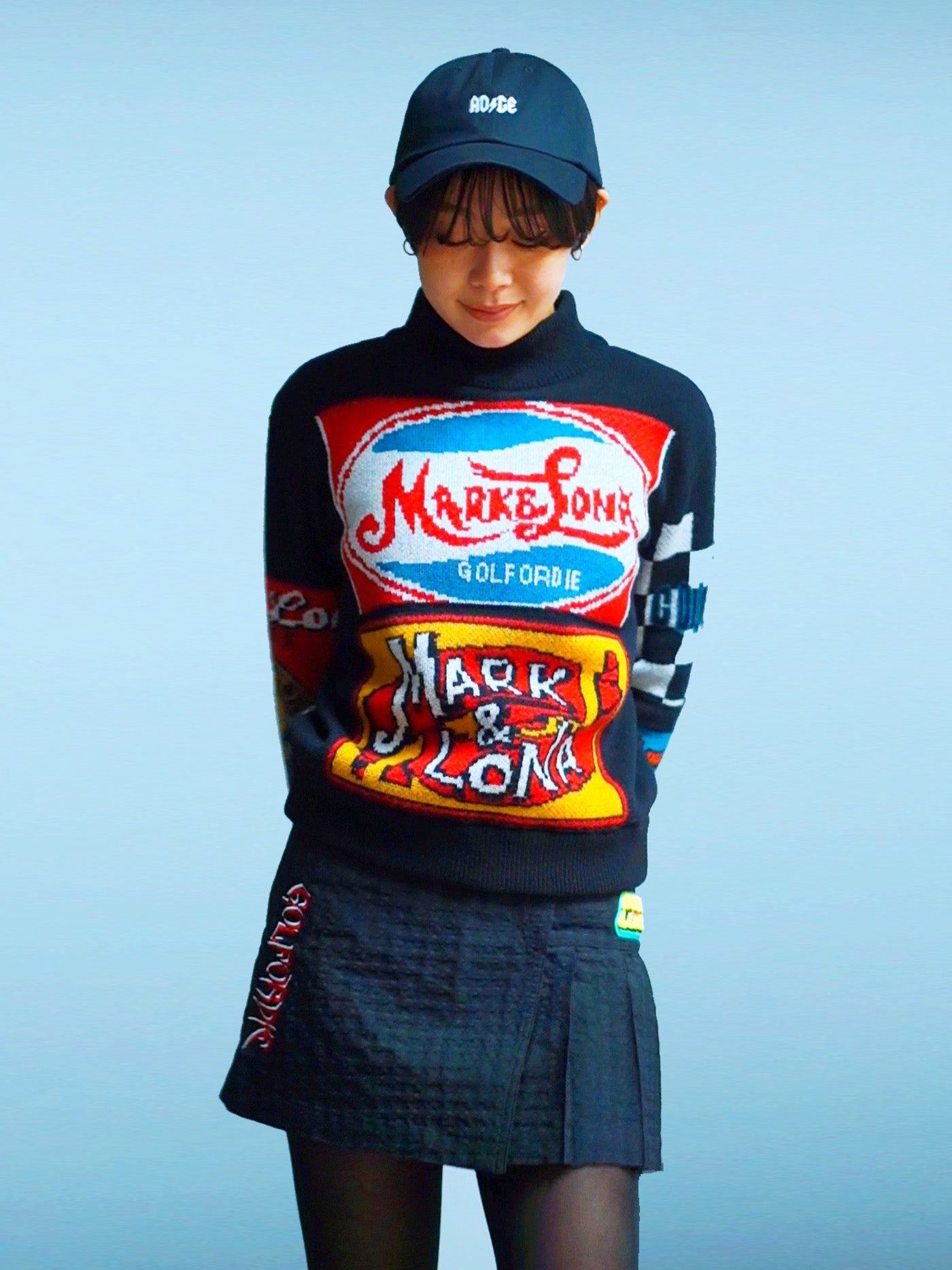 Slash Asym Pattern Skirt | WOMEN / BLACK