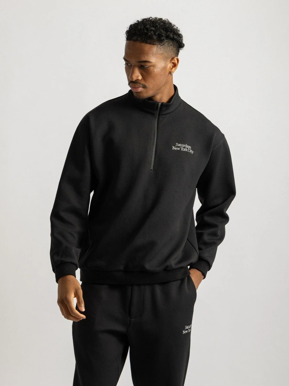 Kersey Sweat Half Zip Pullover / BLACK