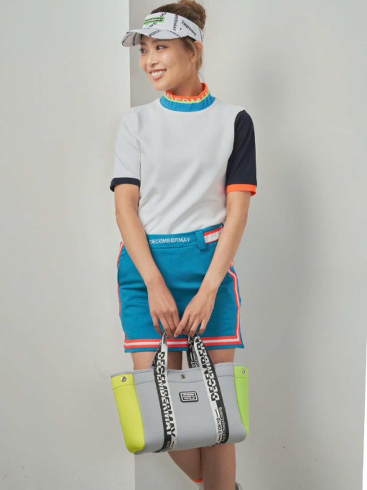 (DECEMBER MAY) 2WAY Neopren mini tote / GREY