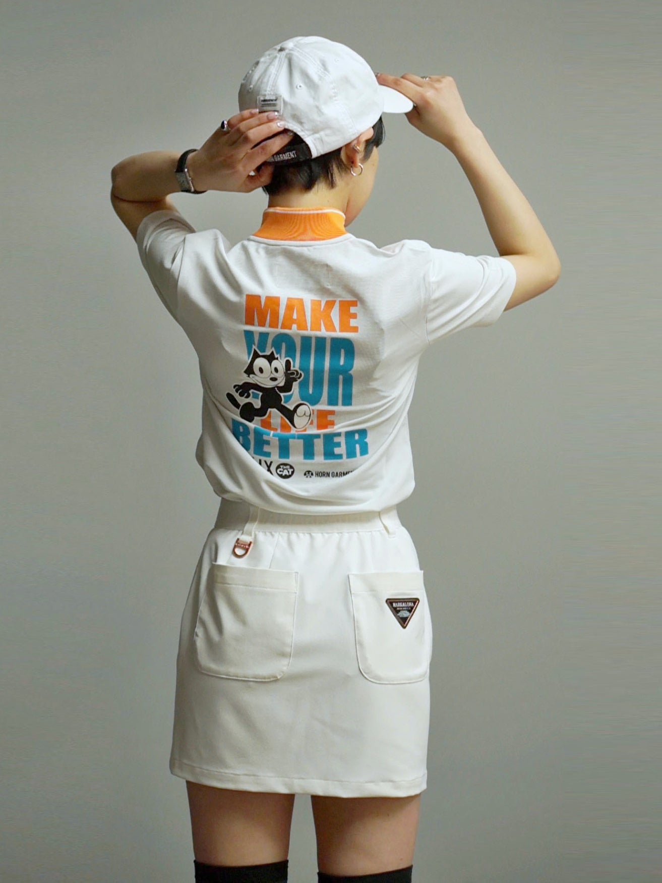 YLB Felix Mock Neck Tee | WOMEN / WHITE