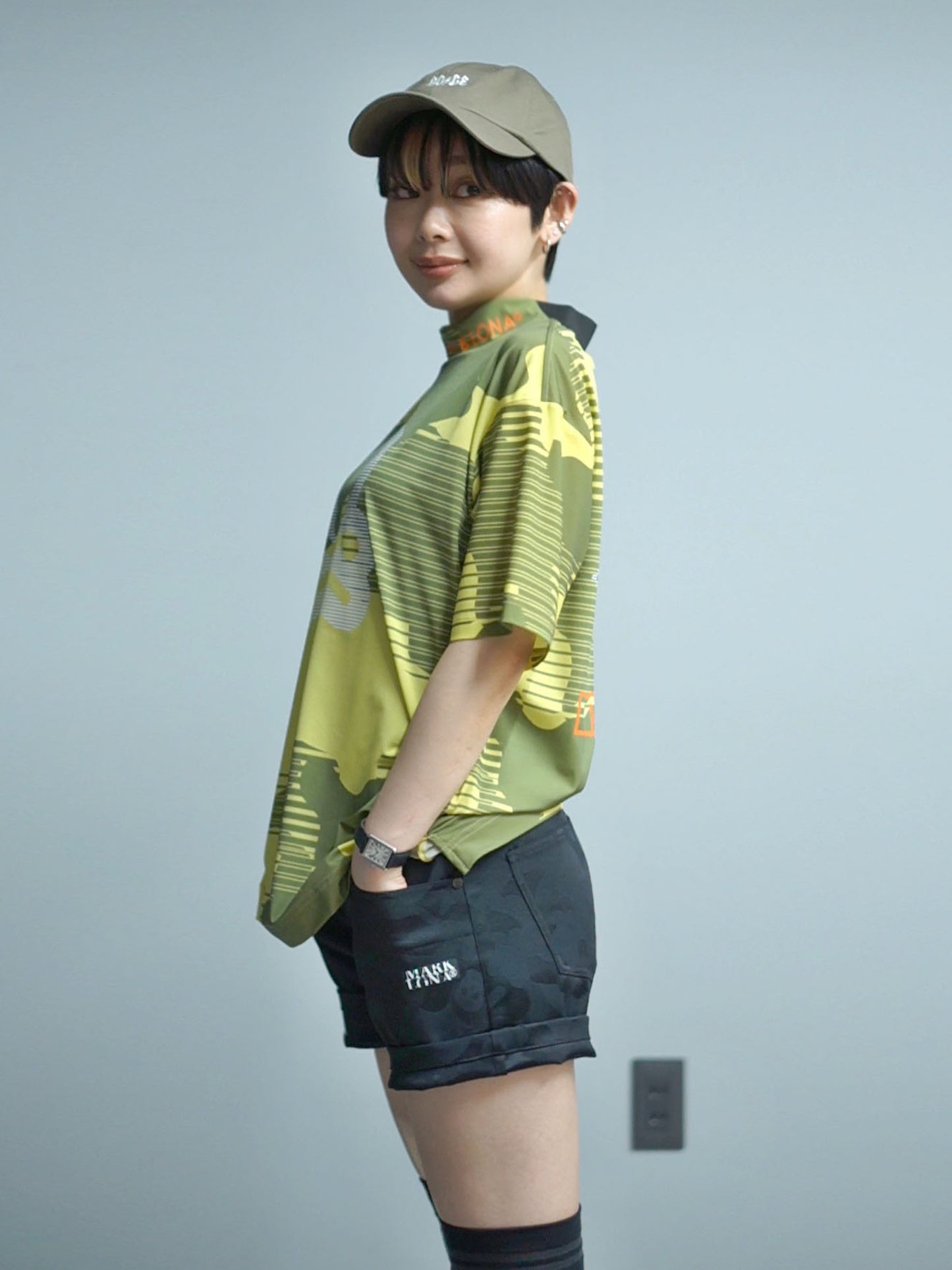 Flow Camo Mock Neck Tee | MEN / YELLOW