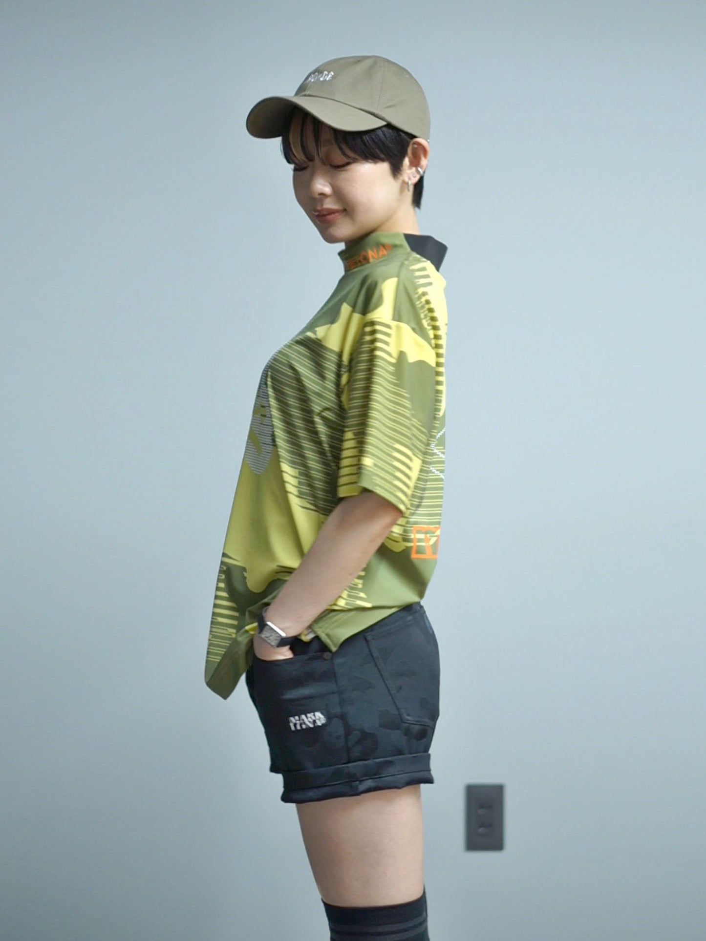 Flow Camo Mock Neck Tee | MEN / YELLOW