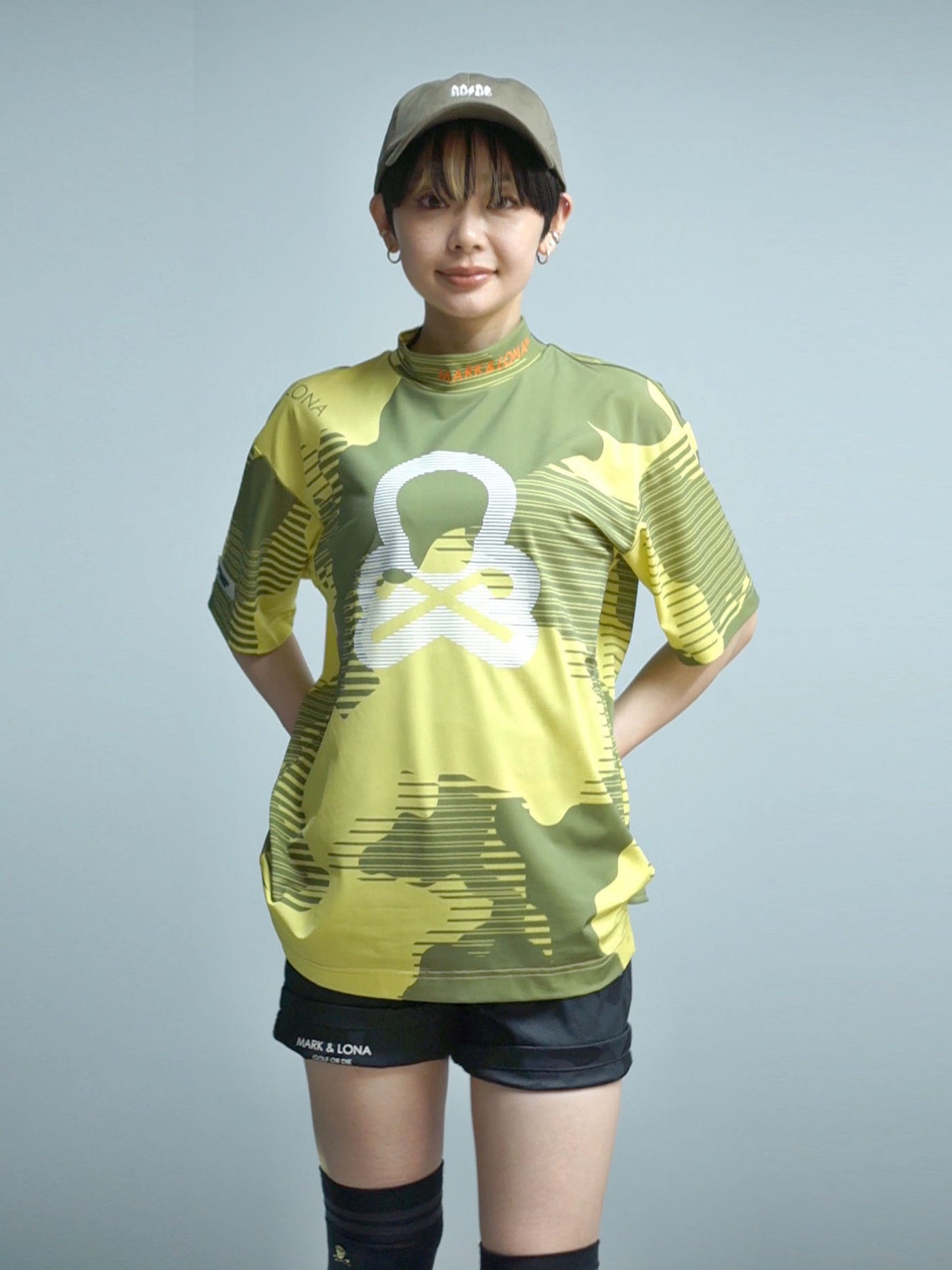 Flow Camo Mock Neck Tee | MEN / GREY