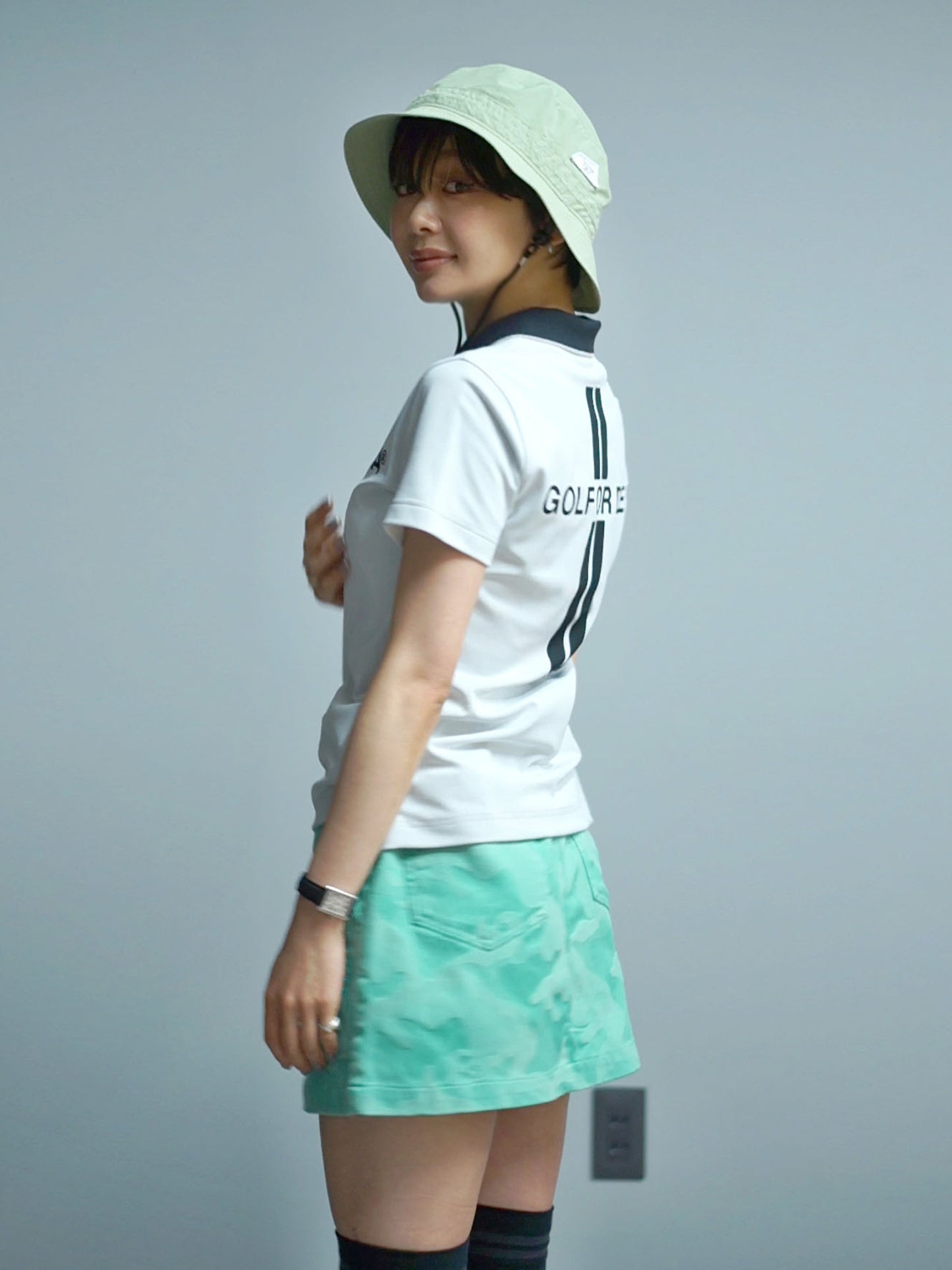 Gauge Trapeze Mini Skirt | WOMEN / MINT