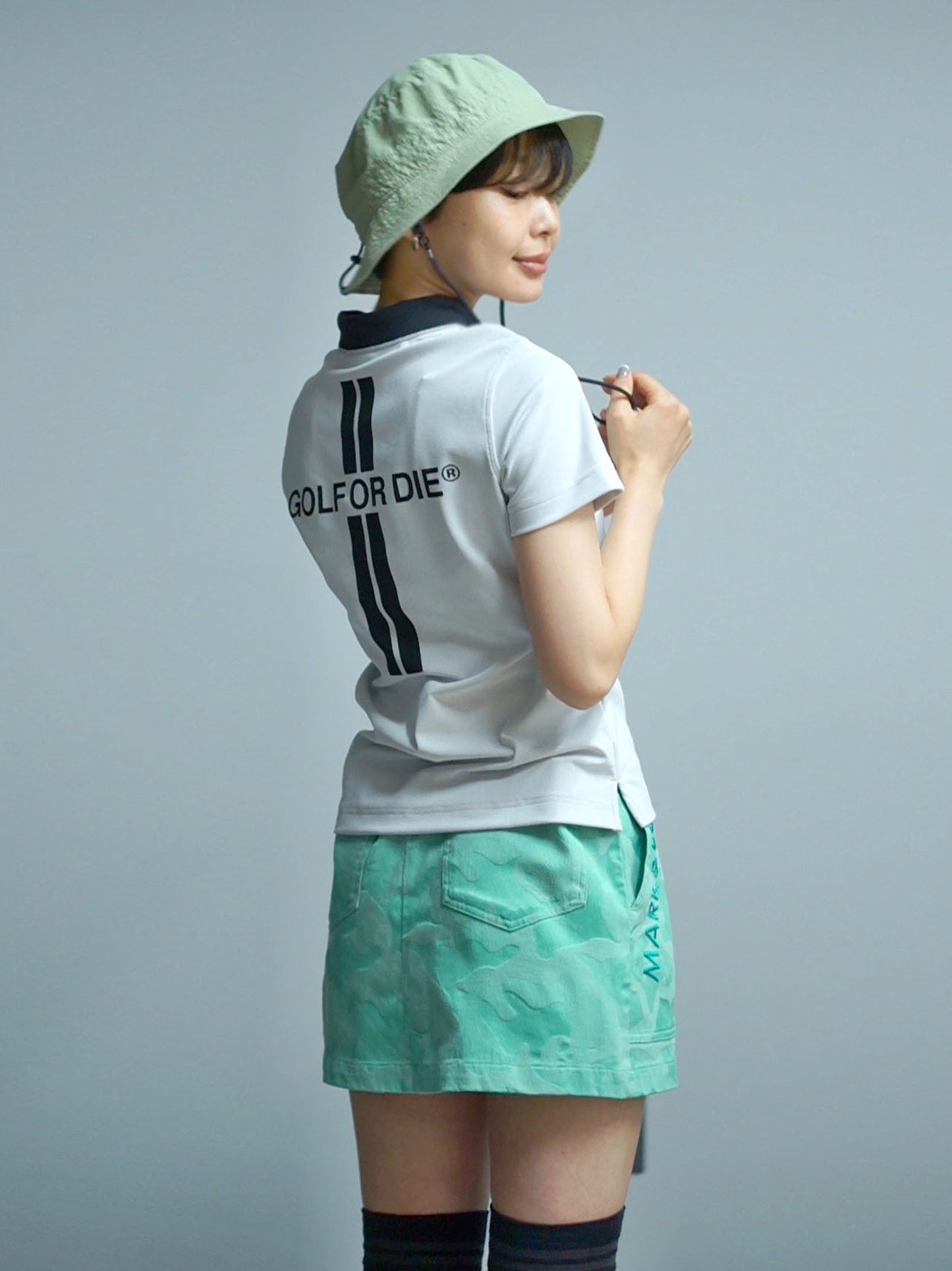 Gauge Trapeze Mini Skirt | WOMEN / MINT