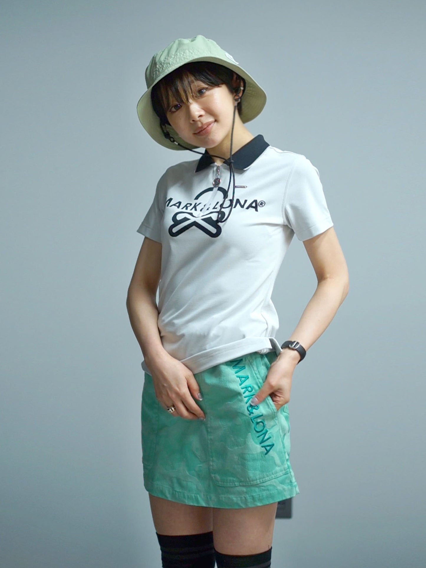 Gauge Trapeze Mini Skirt | WOMEN / MINT