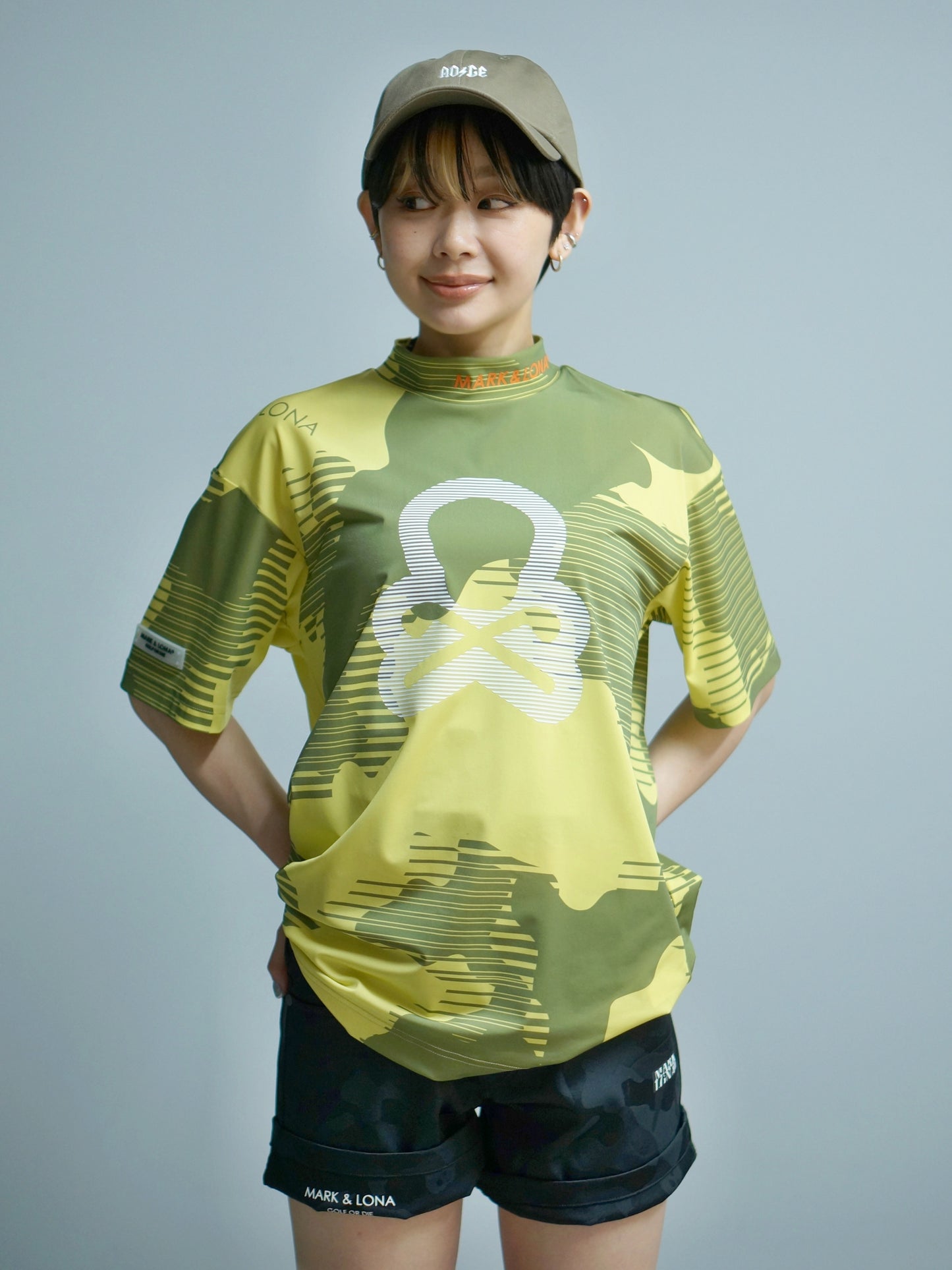Flow Camo Mock Neck Tee | MEN / GREY