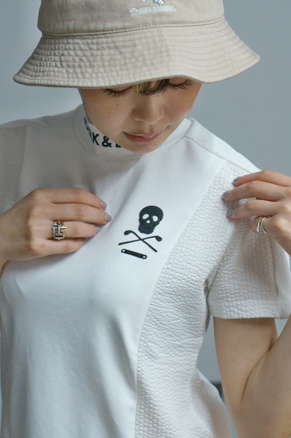 Calde Panel Mock Neck | WOMEN / WHITE
