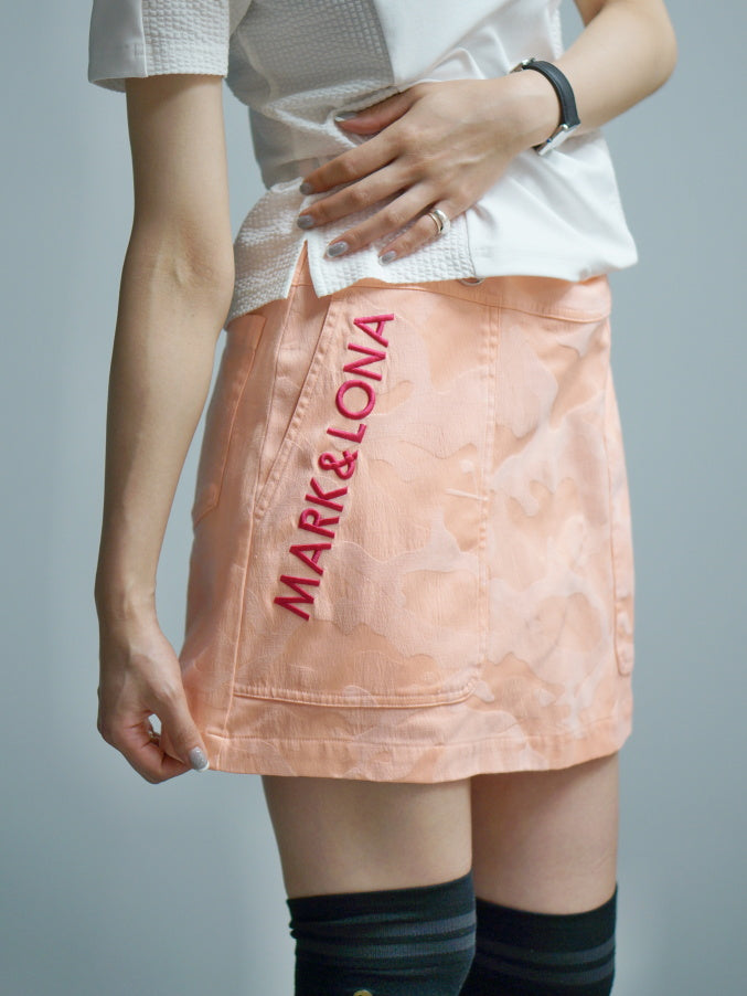 Gauge Trapeze Mini Skirt | WOMEN / ORANGE
