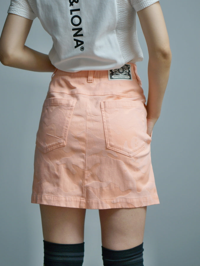 Gauge Trapeze Mini Skirt | WOMEN / ORANGE