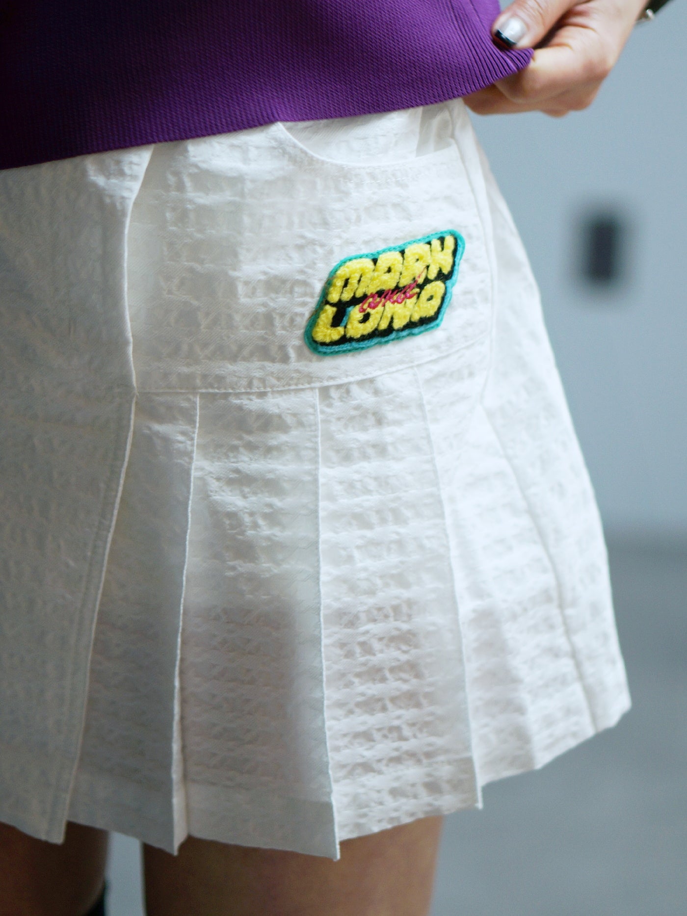 Slash Asym Pattern Skirt | WOMEN / WHITE