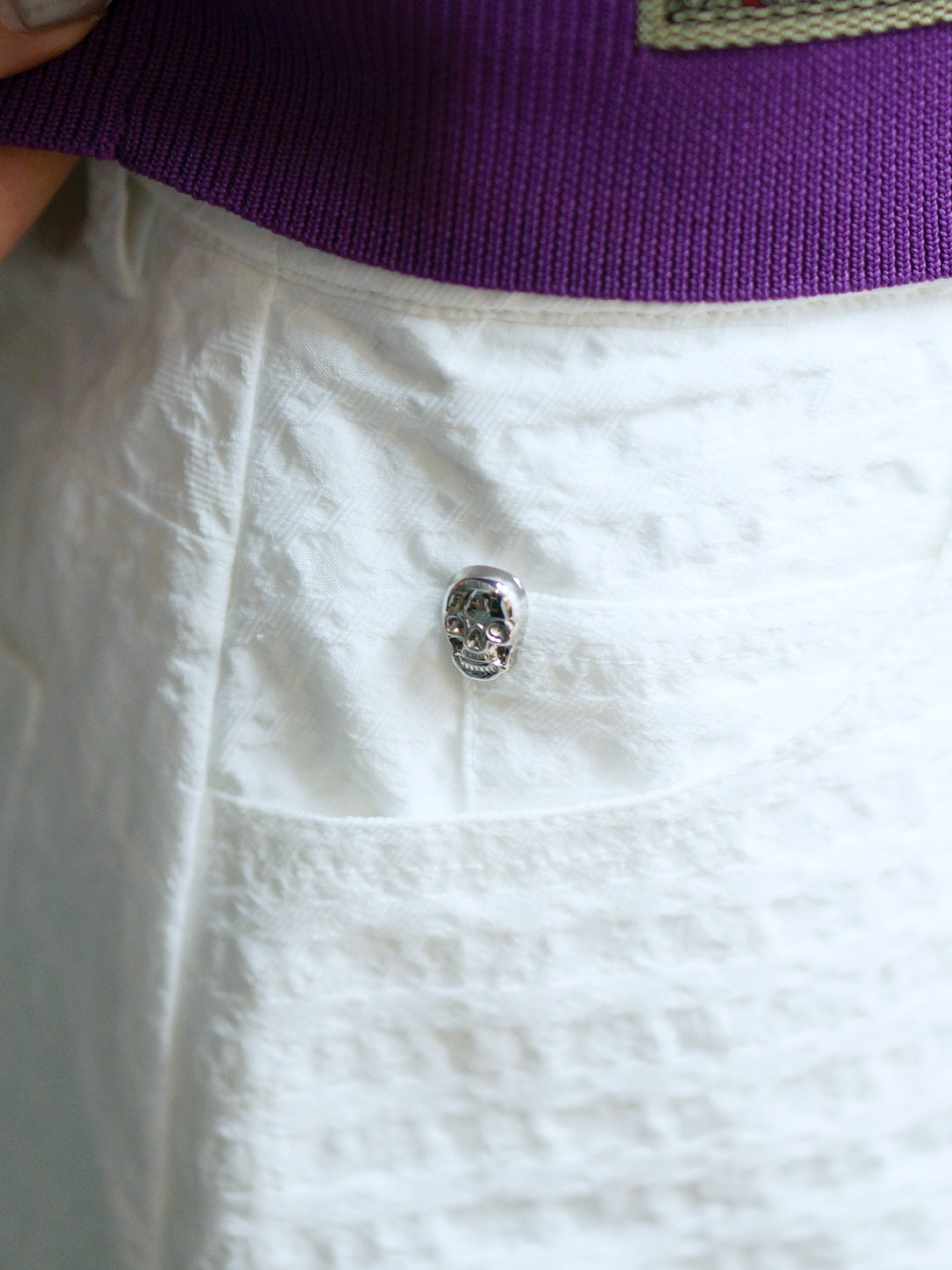 Slash Asym Pattern Skirt | WOMEN / WHITE