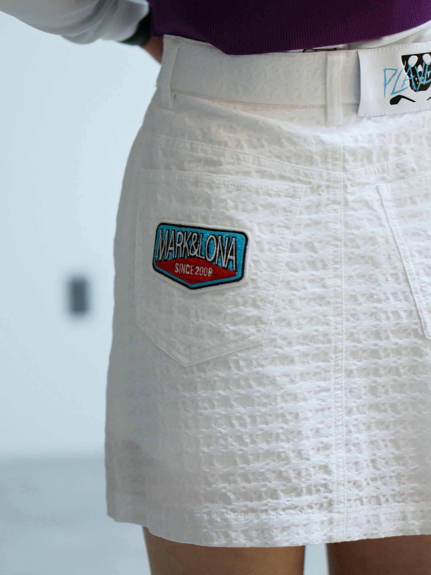 Slash Asym Pattern Skirt | WOMEN / WHITE