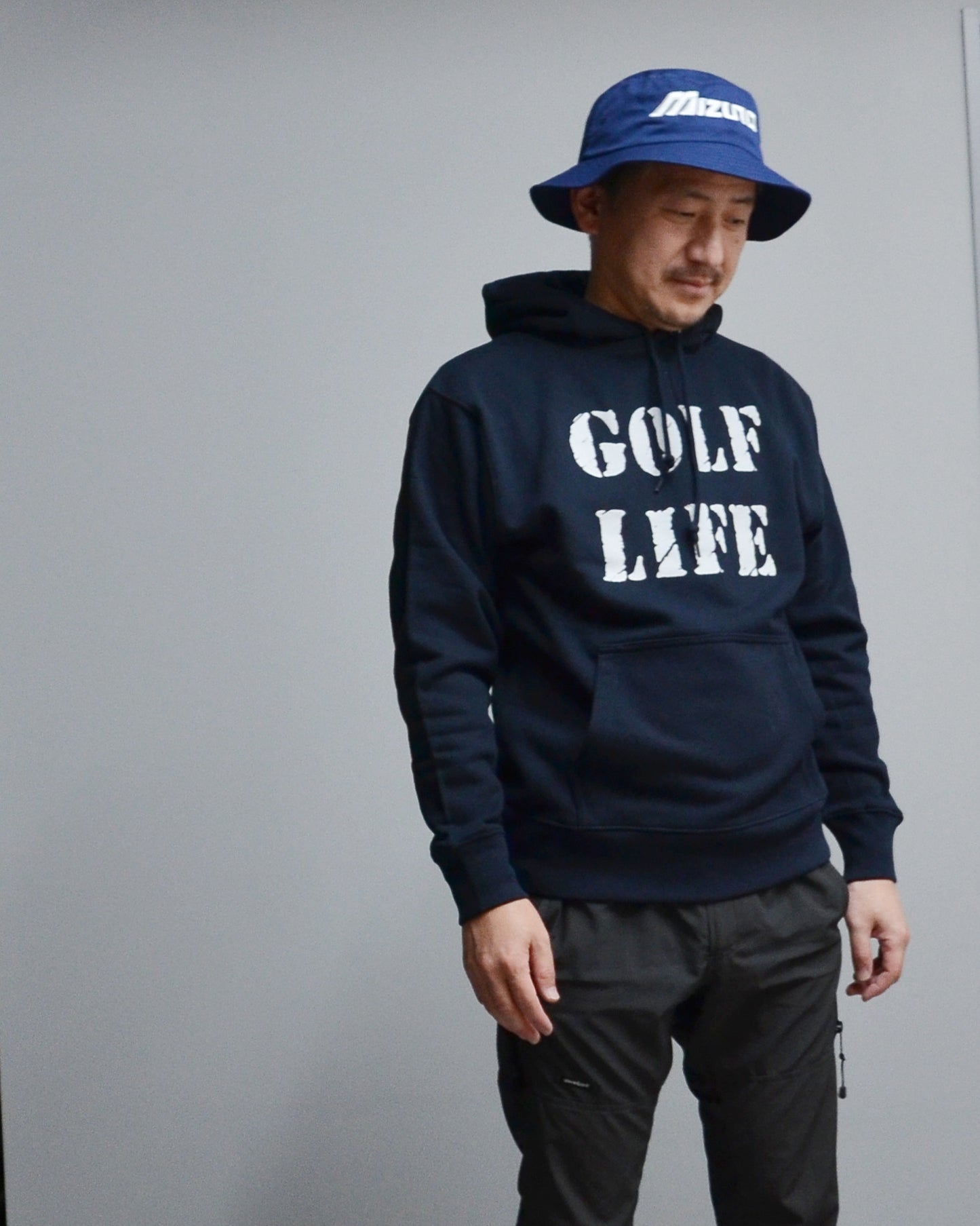 Golf Life Print Pullover Hoodie(NAVY)