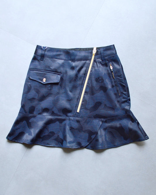 Gauge Zip Skirt | WOMEN / NAVY