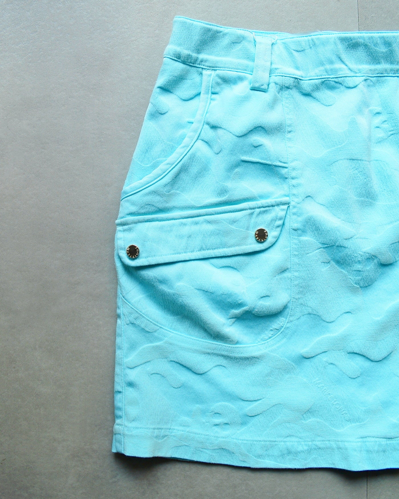 Gauge Garment Dye Skirt | WOMEN / SAX