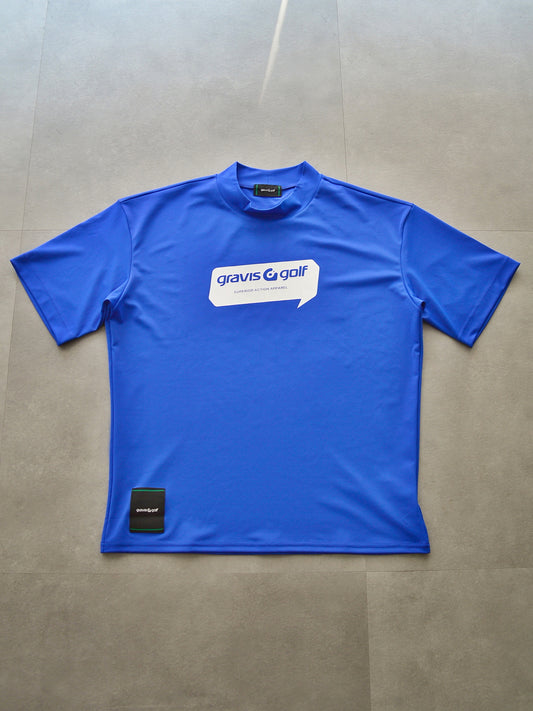 Graphic Mock Neck Tee | MEN / BLUE