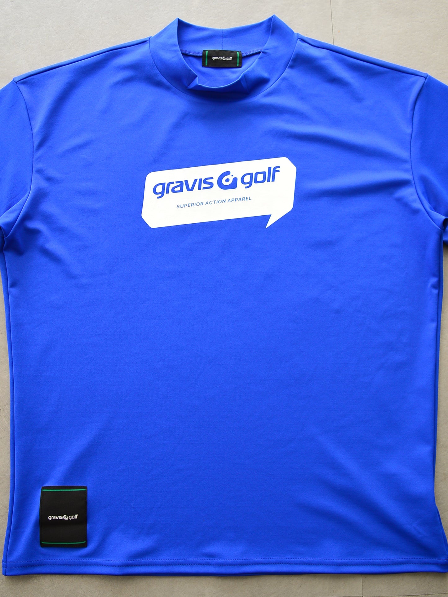 Graphic Mock Neck Tee | MEN / BLUE
