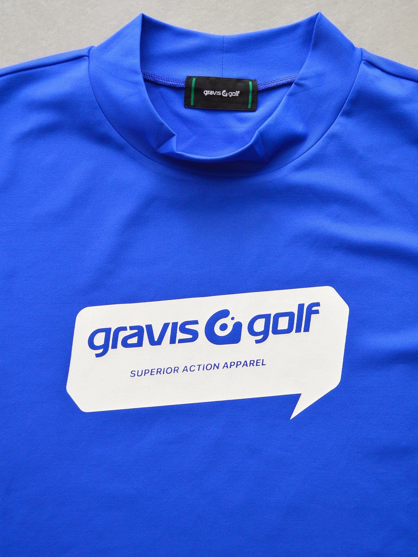 Graphic Mock Neck Tee | MEN / BLUE