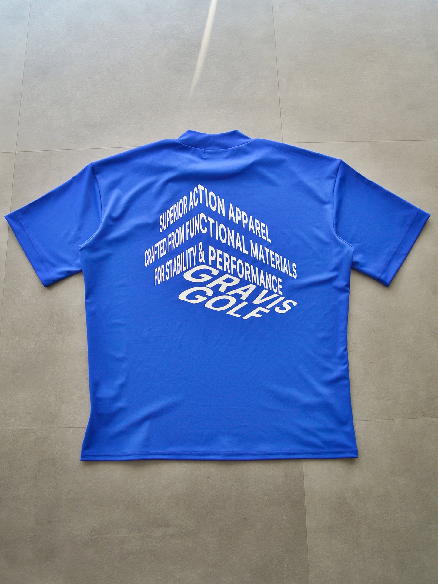 Graphic Mock Neck Tee | MEN / BLUE