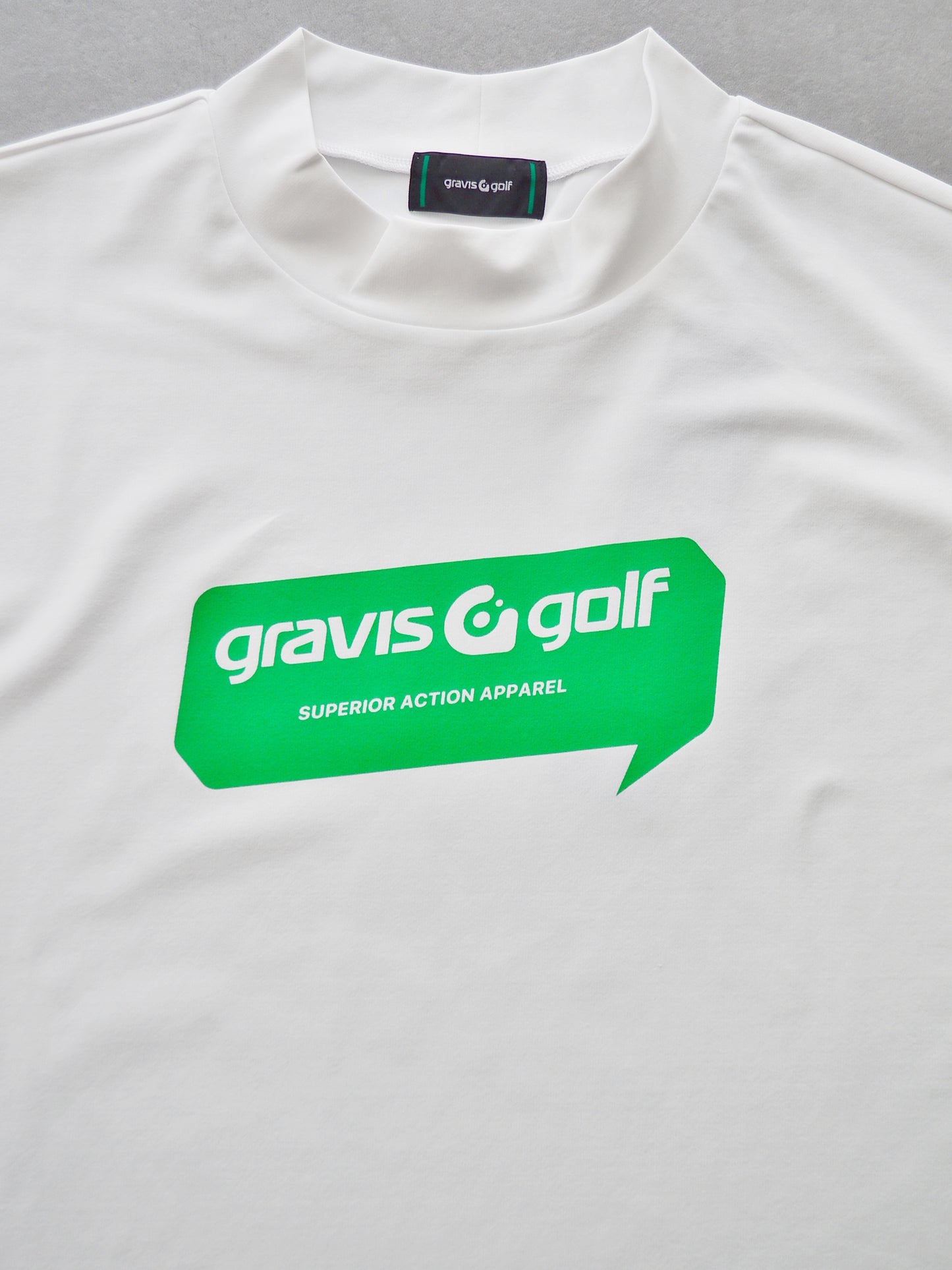 Graphic Mock Neck Tee | MEN / WHITE