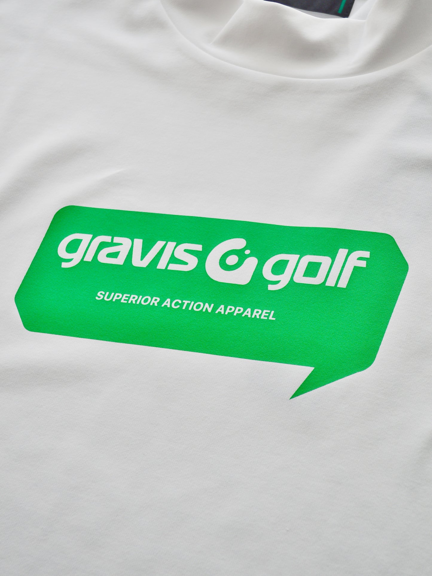 Graphic Mock Neck Tee | MEN / WHITE