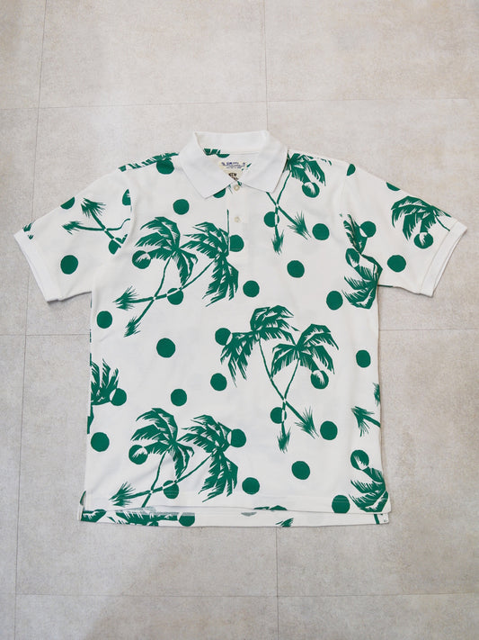 NVG×SUNSURF Moon Palm Tree Polo (OFF.WHITE)