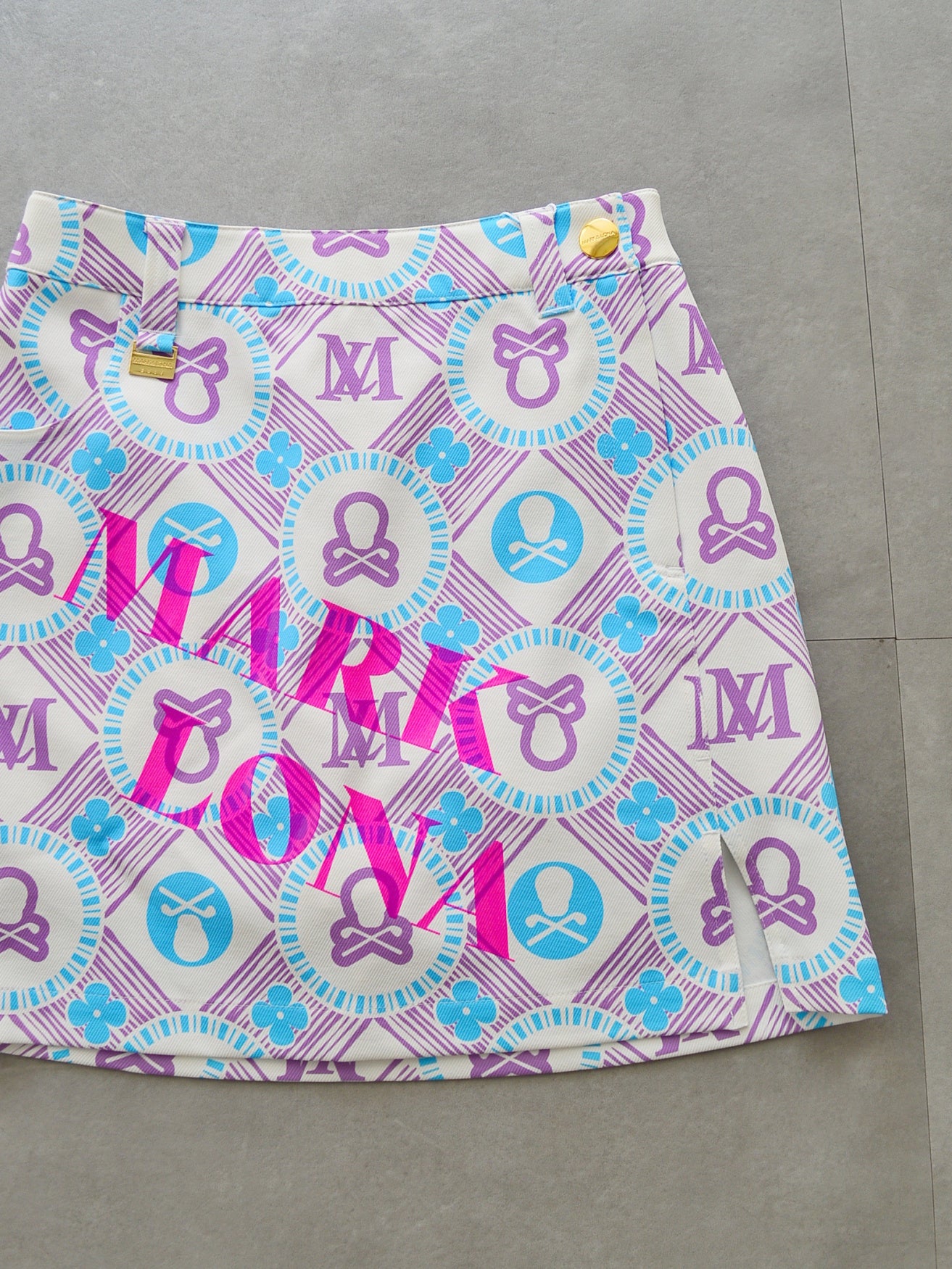 Aura Monogram Trapeze Skirt | WOMEN / PURPLE