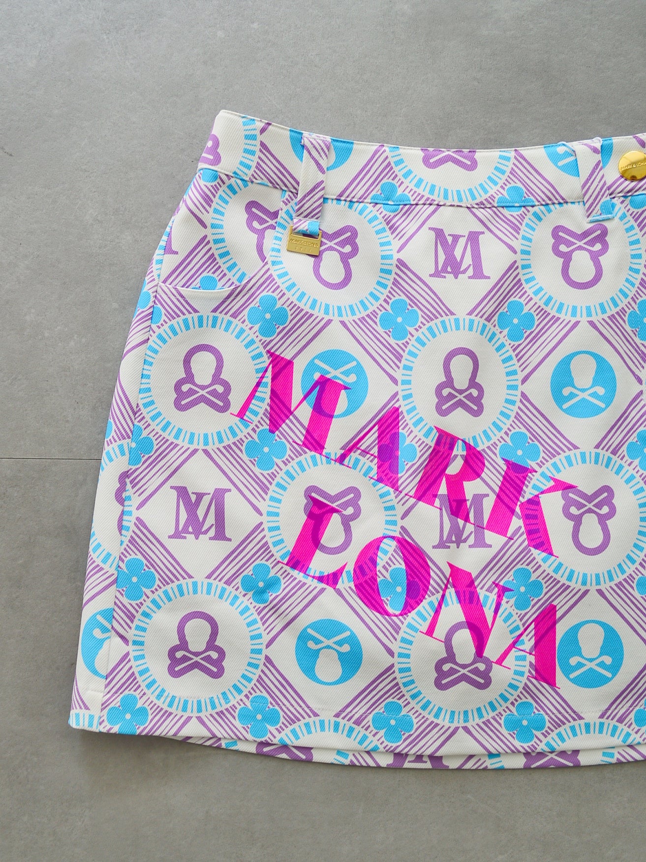 Aura Monogram Trapeze Skirt | WOMEN / PURPLE