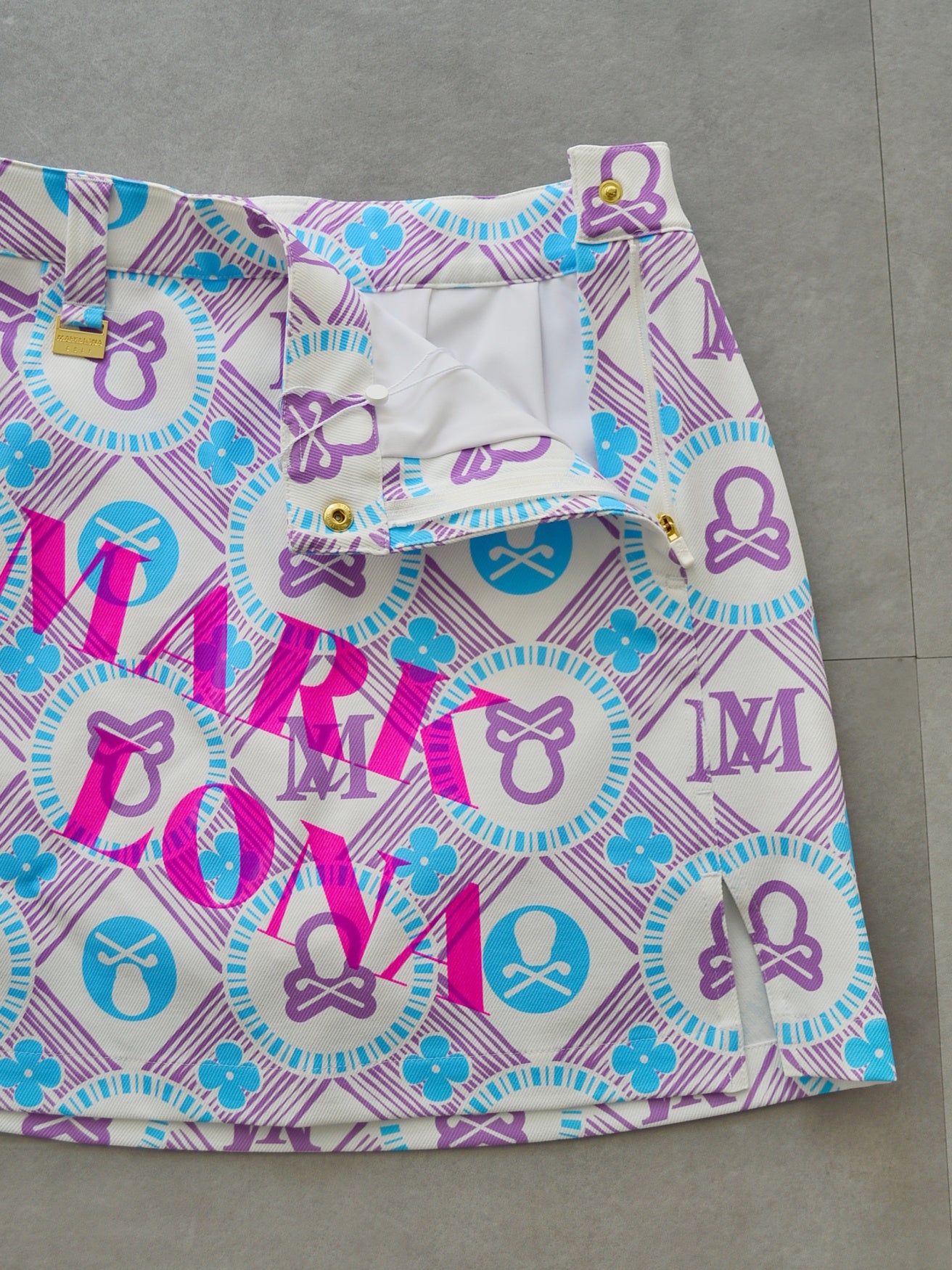 Aura Monogram Trapeze Skirt | WOMEN / PURPLE