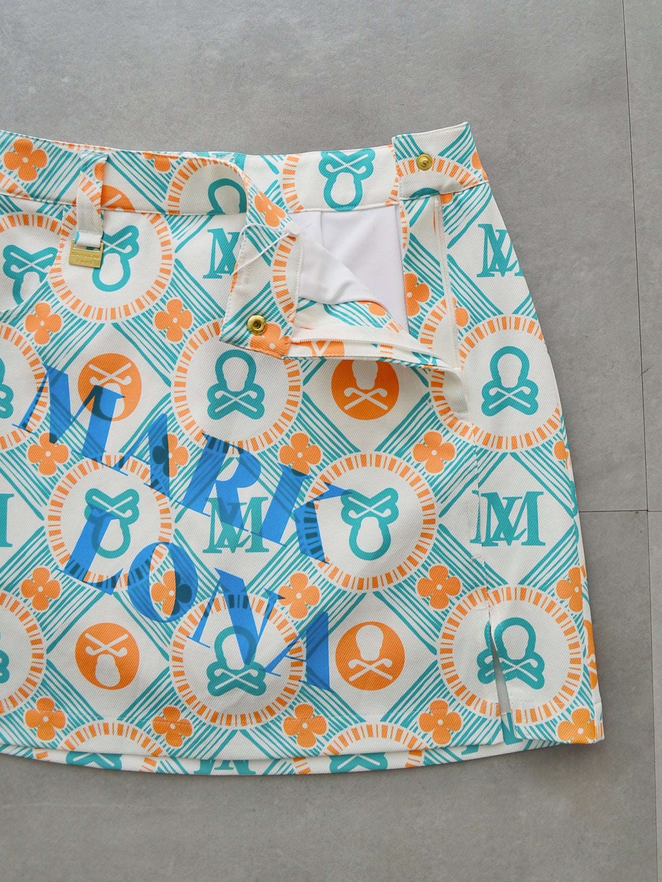 Aura Monogram Trapeze Skirt | WOMEN / GREEN