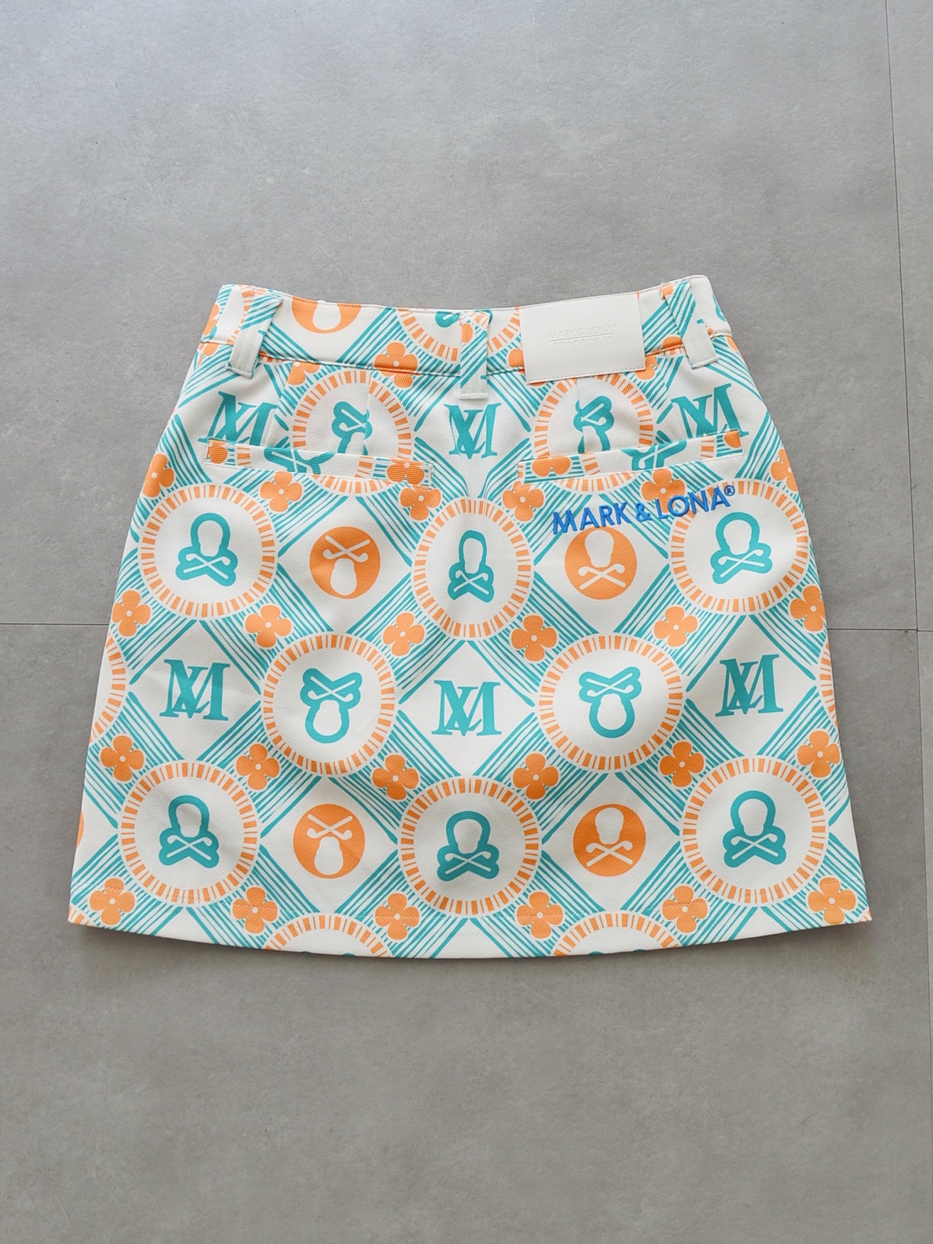 Aura Monogram Trapeze Skirt | WOMEN / GREEN