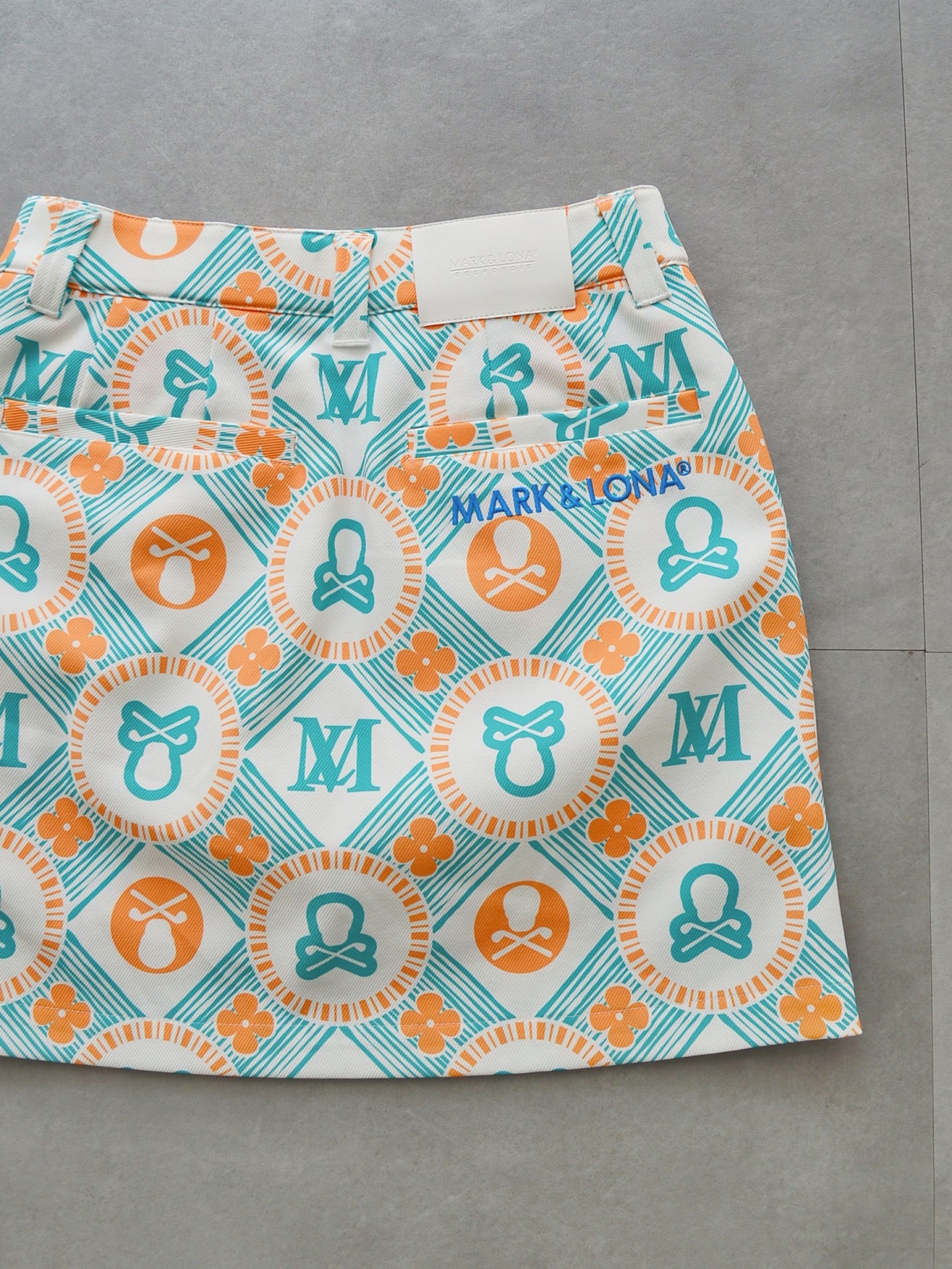 Aura Monogram Trapeze Skirt | WOMEN / GREEN