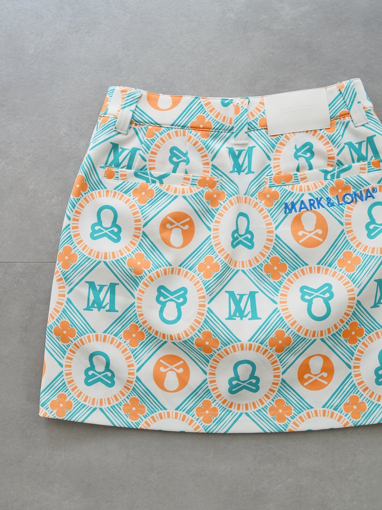 Aura Monogram Trapeze Skirt | WOMEN / GREEN