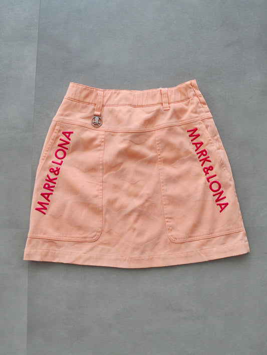 Gauge Trapeze Mini Skirt  | WOMEN / ORANGE