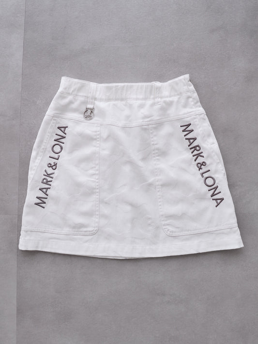 Gauge Trapeze Mini Skirt  | WOMEN / WHITE