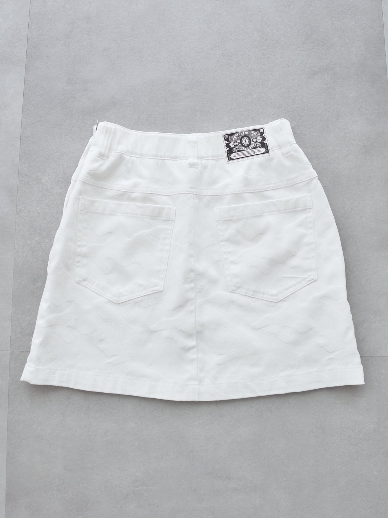 Gauge Trapeze Mini Skirt | WOMEN / WHITE