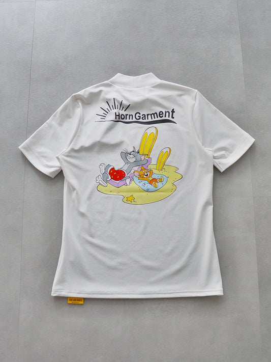 Endless Summer Mock Neck – Tom and Jerry Edition  | WOMEN / WHITE