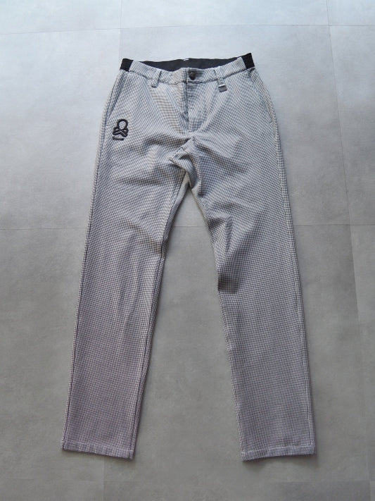 G.D Houndstooth Poly Flex Trousers | MEN / BLACK