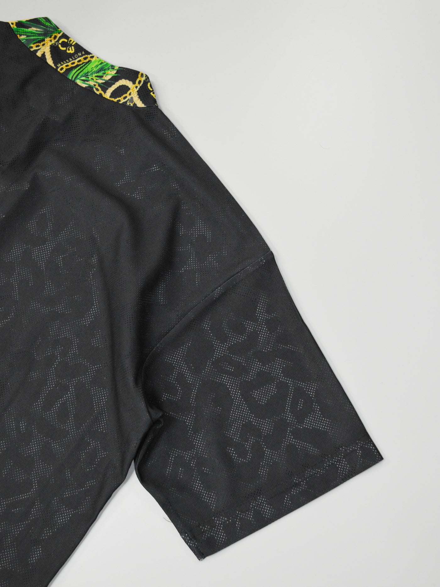 Fragment Jacquard Mock Tee | MEN / BLACK